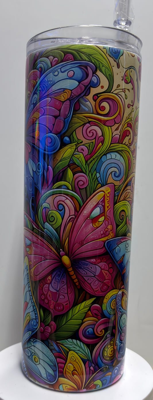 Butterfly 20oz skinny mug